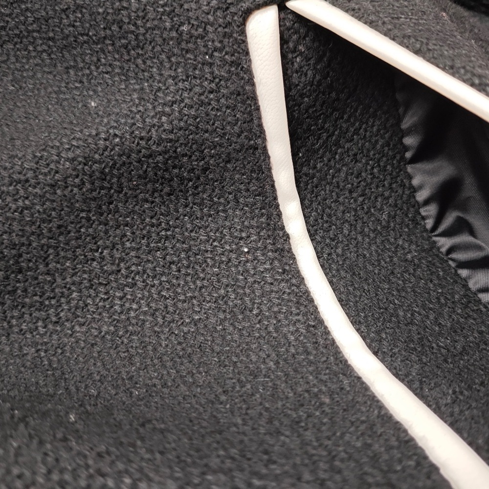Saint Laurent Black varsity jacket with white trim - Picture 4 of 8